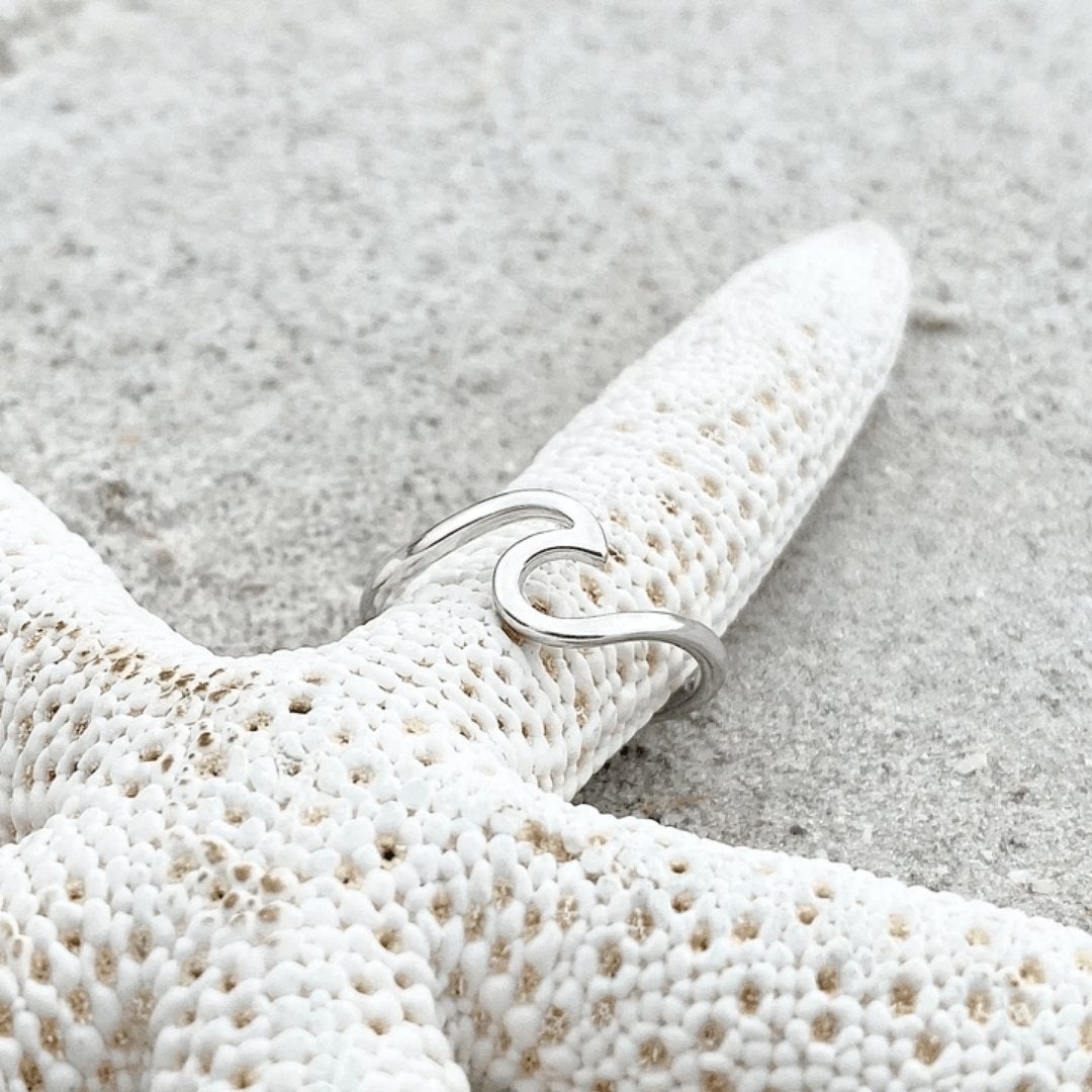 Сребърен пръстен „Морска вълна“