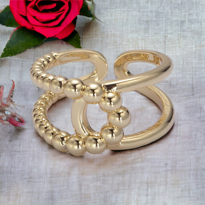 Пръстен Витория Твист двойна лента - злато или сребро